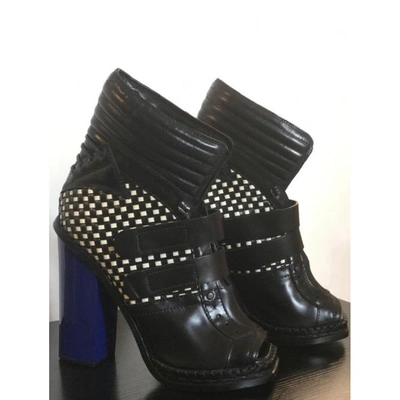 Pre-owned Proenza Schouler Leather Ankle Boots In Black