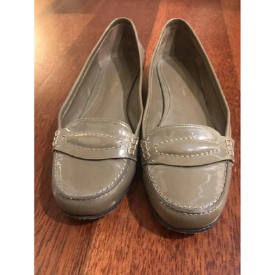 Pre-owned Gianvito Rossi Leather Flats In Grey