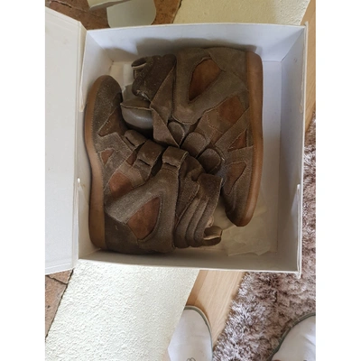 Pre-owned Isabel Marant Bayley Trainers In Khaki