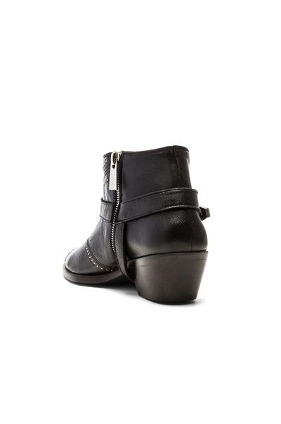 Shop Anine Bing Studded Boots With Buckles In Black