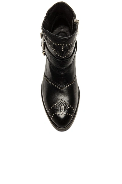 Shop Anine Bing Studded Boots With Buckles In Black