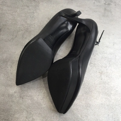 Pre-owned Saint Laurent Janis Leather Heels In Black