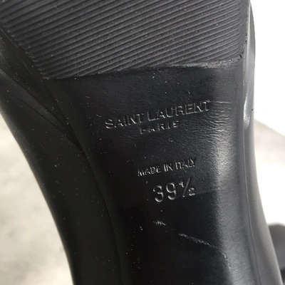 Pre-owned Saint Laurent Janis Leather Heels In Black