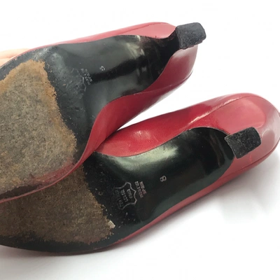 Pre-owned Charles Jourdan Leather Heels In Red
