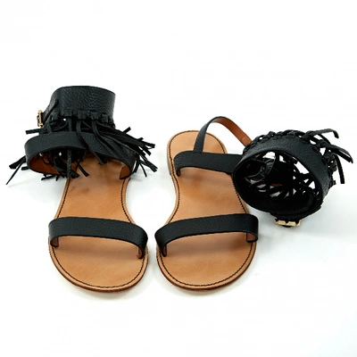 Pre-owned Valentino Garavani Black Leather Sandals