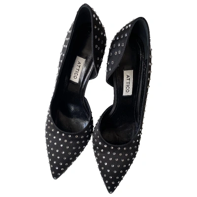 Pre-owned Attico Cloth Heels In Black