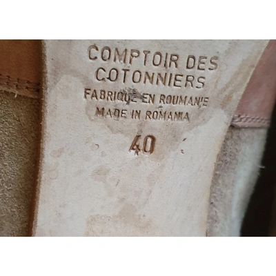 Pre-owned Comptoir Des Cotonniers Camel Leather Ankle Boots