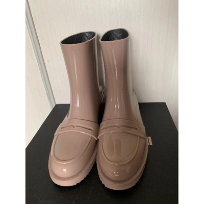 Pre-owned Kartell Ankle Boots In Beige