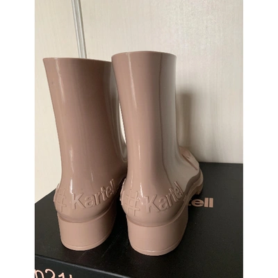 Pre-owned Kartell Ankle Boots In Beige