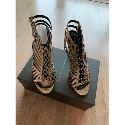 Pre-owned Luis Onofre Gold Leather Sandals
