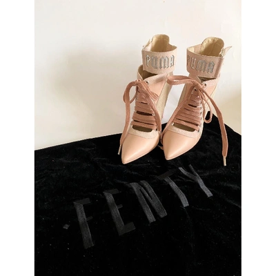Pre-owned Fenty X Puma Leather Heels In Pink
