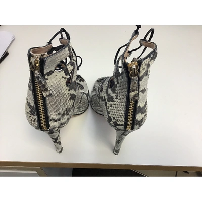 Pre-owned Giambattista Valli Grey Leather Sandals