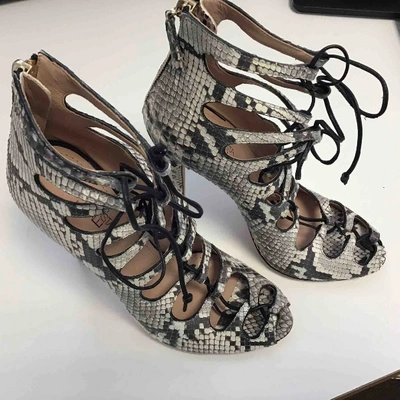 Pre-owned Giambattista Valli Grey Leather Sandals