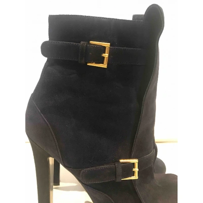 Pre-owned Alexander Mcqueen Boots In Blue