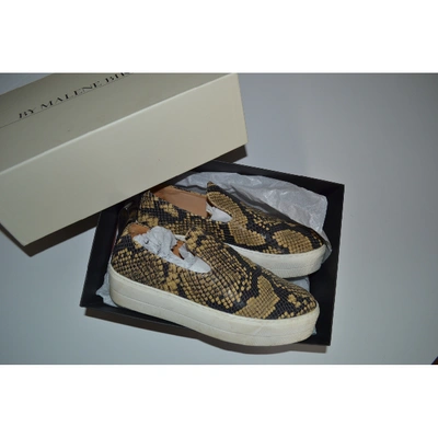 Pre-owned By Malene Birger Leather Trainers In Multicolour