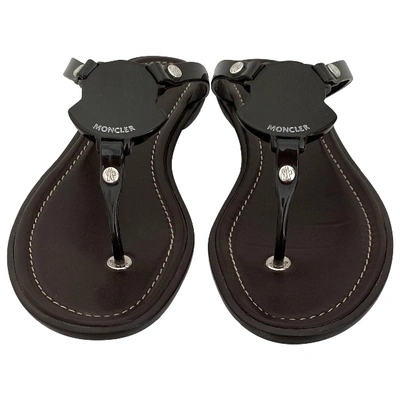 Pre-owned Moncler Brown Leather Sandals