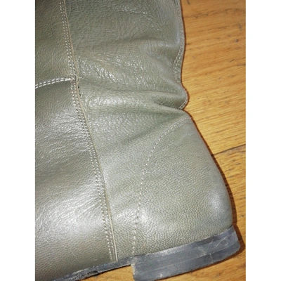 Pre-owned Tatoosh Leather Riding Boots In Grey