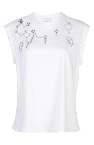 Shop Cinq À Sept Bella Ball Gown T-shirt In White/ Multi