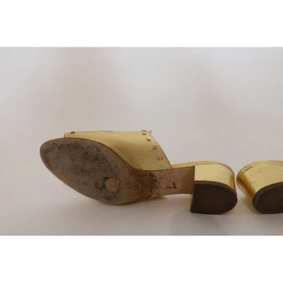 Pre-owned Jimmy Choo Gold Leather Mules & Clogs