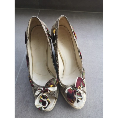 Pre-owned Gucci Cloth Heels In Multi