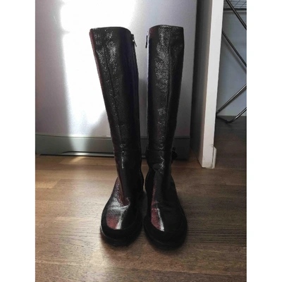 Pre-owned Rodo Leather Boots In Black