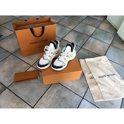 Pre-owned Louis Vuitton Archlight Leather Trainers In White