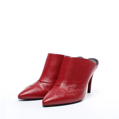Pre-owned Roger Vivier Red Leather Mules & Clogs