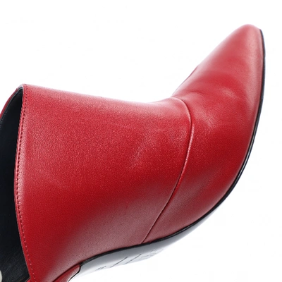 Pre-owned Roger Vivier Red Leather Mules & Clogs