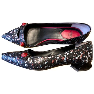 Pre-owned Fendi Multicolour Python Ballet Flats