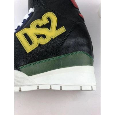 Pre-owned Dsquared2 Multicolour Leather Trainers