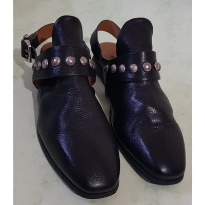 Pre-owned As98 Leather Sandal In Black