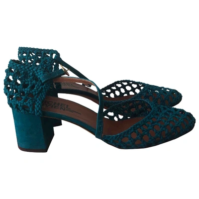 Pre-owned Michel Vivien Turquoise Leather Heels