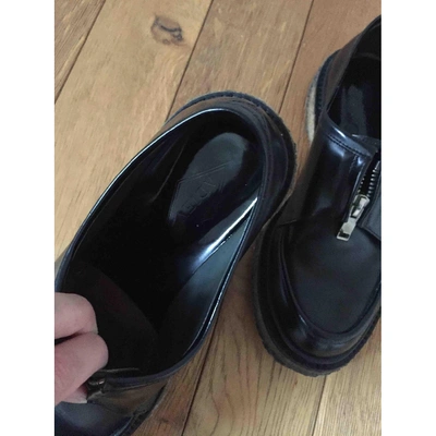 Pre-owned Adieu Black Leather Flats