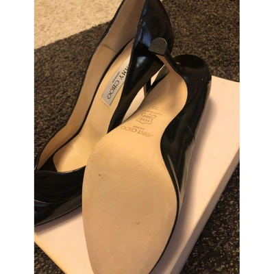 Pre-owned Jimmy Choo Patent Leather Heels In Black