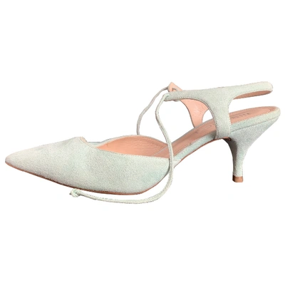 Pre-owned Nina Ricci Turquoise Suede Heels