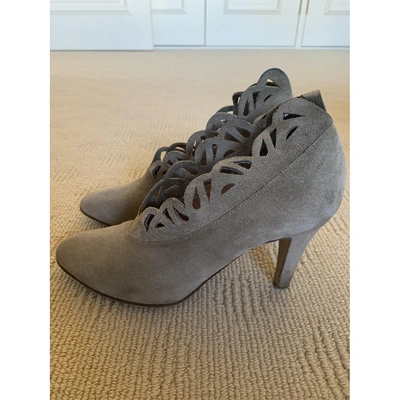 Pre-owned Chloé Grey Suede Ankle Boots