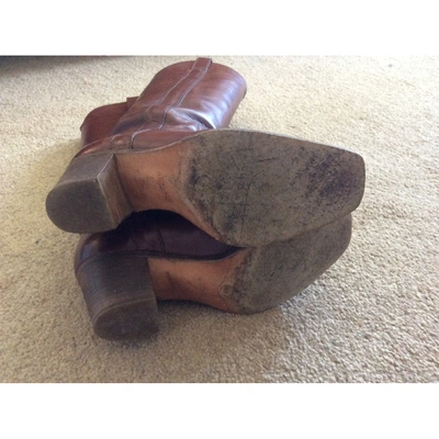 Pre-owned Mauro Grifoni Brown Leather Boots