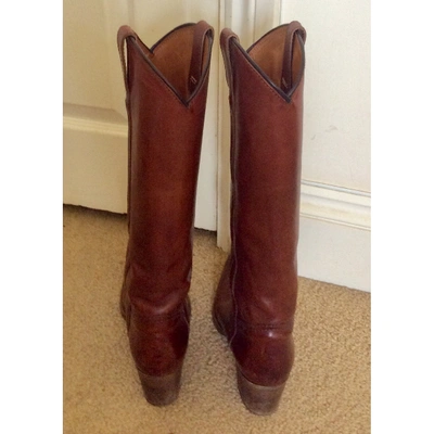 Pre-owned Mauro Grifoni Brown Leather Boots