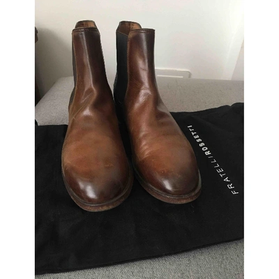 Pre-owned Fratelli Rossetti Brown Leather Ankle Boots