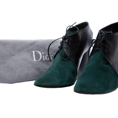Pre-owned Dior Black Suede Ankle Boots
