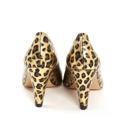 Pre-owned Atelier Mercadal Leather Heels In Gold