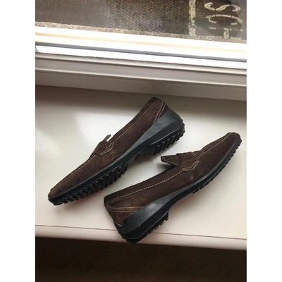 Pre-owned Tod's Flats In Brown