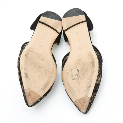 Pre-owned Gianvito Rossi Cloth Ballet Flats In Black