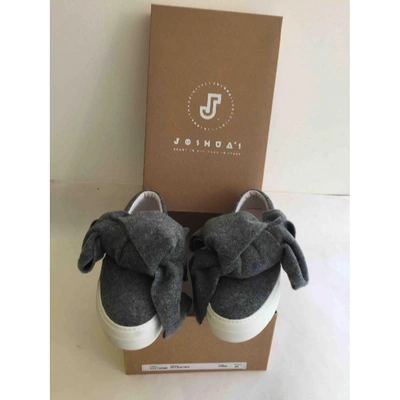 Pre-owned Joshua Sanders Cloth Trainers In Grey