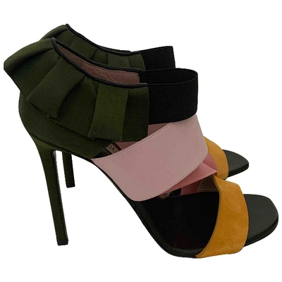 Pre-owned Emilio Pucci Leather Sandal In Multicolour