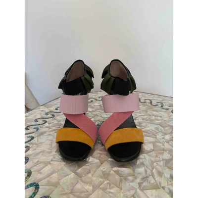 Pre-owned Emilio Pucci Leather Sandal In Multicolour