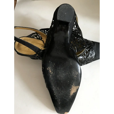 Pre-owned Christian Lacroix Black Leather Heels