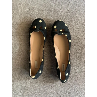 Pre-owned Marc Jacobs Cloth Ballet Flats In Black