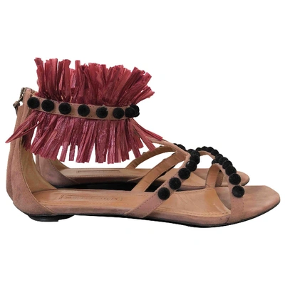 Pre-owned Samuele Failli Leather Mules In Pink