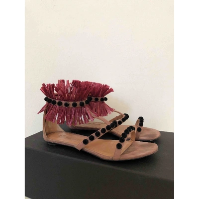 Pre-owned Samuele Failli Leather Mules In Pink